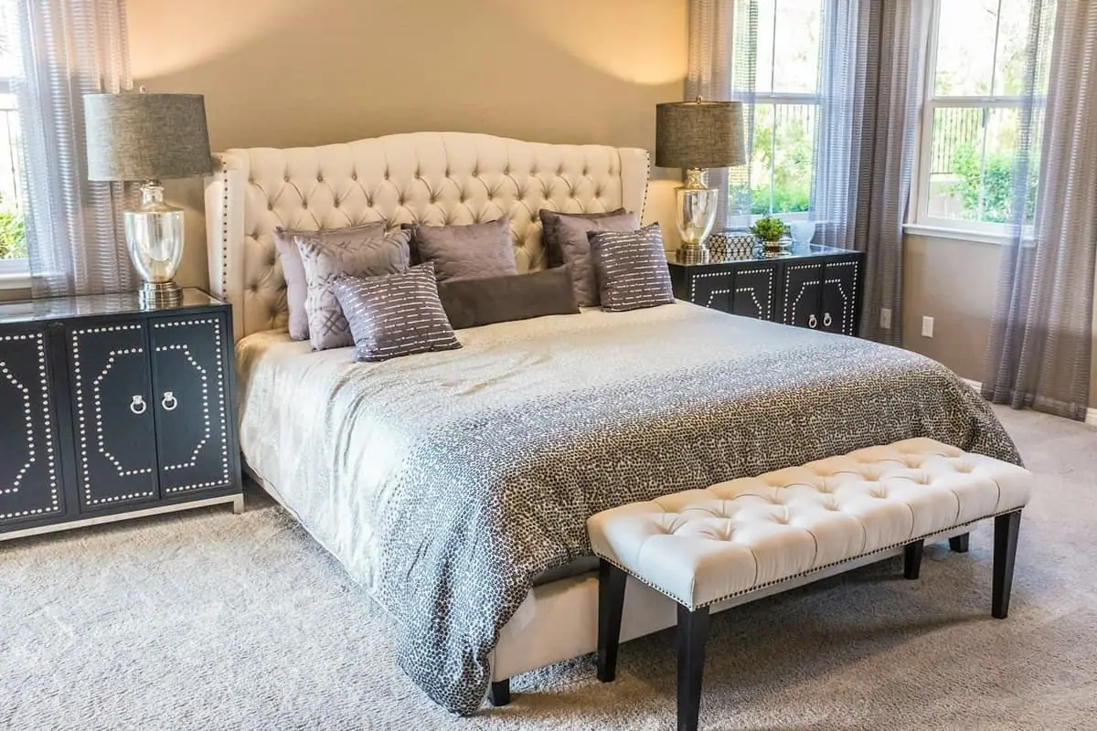 Calm bedroom interior